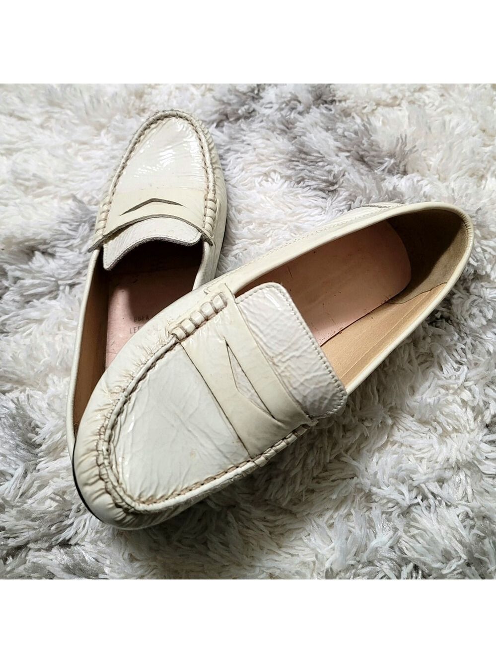 Geox Leelyan Off White Moccasins Size 37